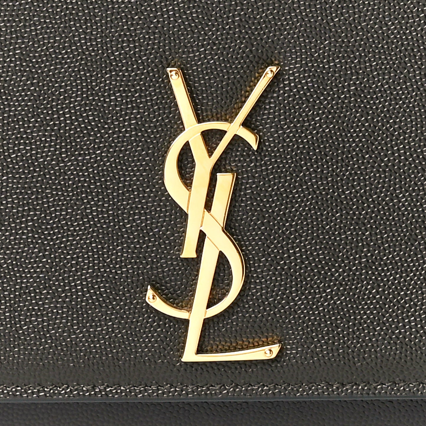 Grain De Poudre Medium Classic Monogram Kate Satchel Dark Tea