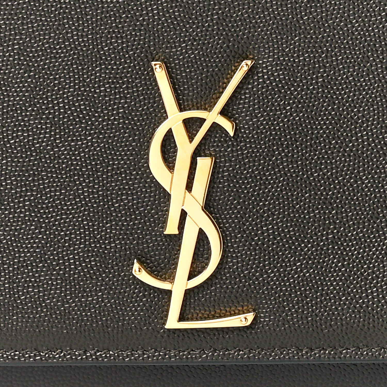 Saint Laurent Grain De Poudre Medium Classic Monogram Kate Satchel Dark Tea 9 of 12