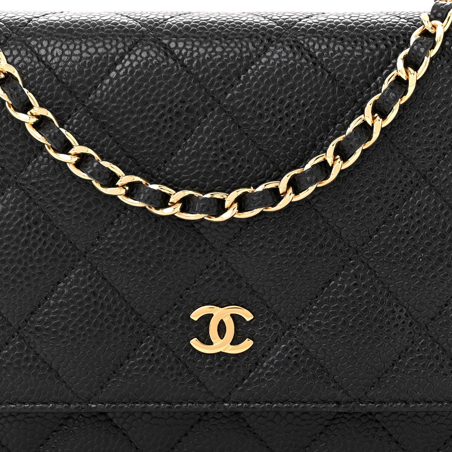Chanel Caviar Quilted Wallet on Chain WOC Black 10 of 13