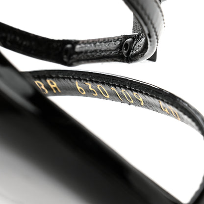 Saint Laurent Patent Cassandra 100 Ankle Strap Sandals 40 Black 7 of 11