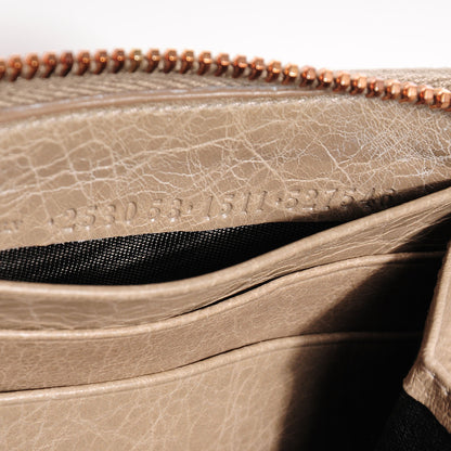 Balenciaga Agneau Giant 12 Rose Gold Hardware Money Wallet Papyrus 10 of 10