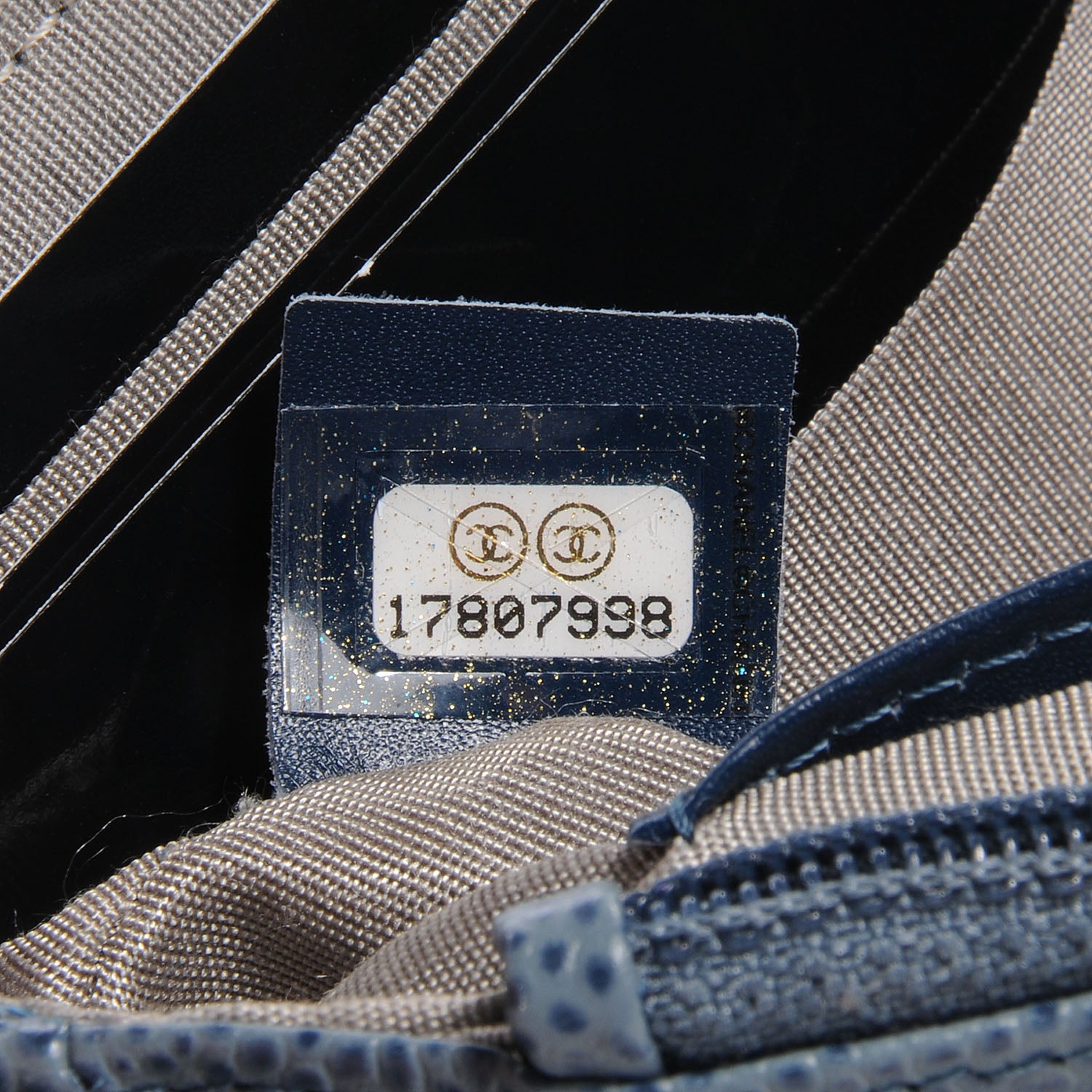 Chanel Caviar Half Moon Wallet On Chain WOC Blue 8 of 9