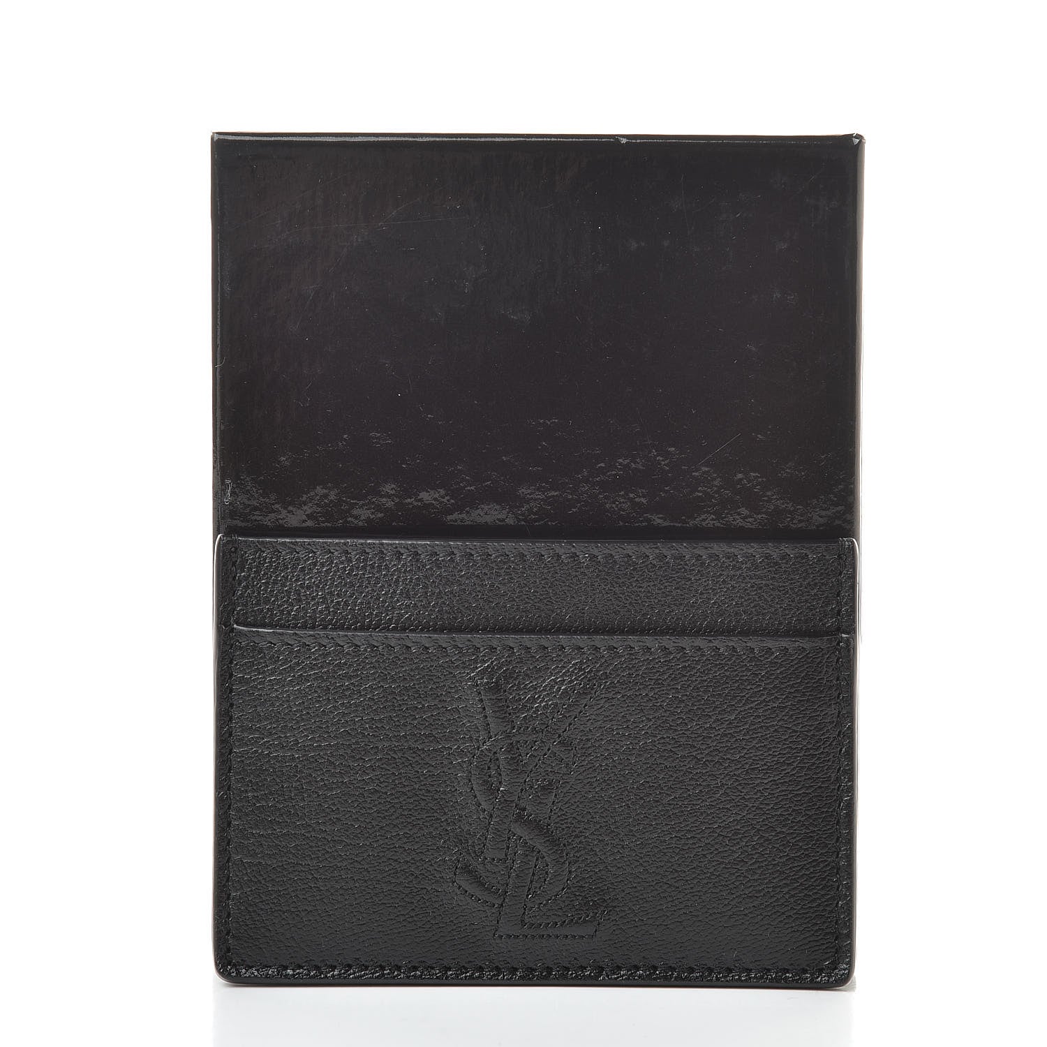Saint Laurent Textured Calfskin Belle De Jour Card Case Black 8 of 8