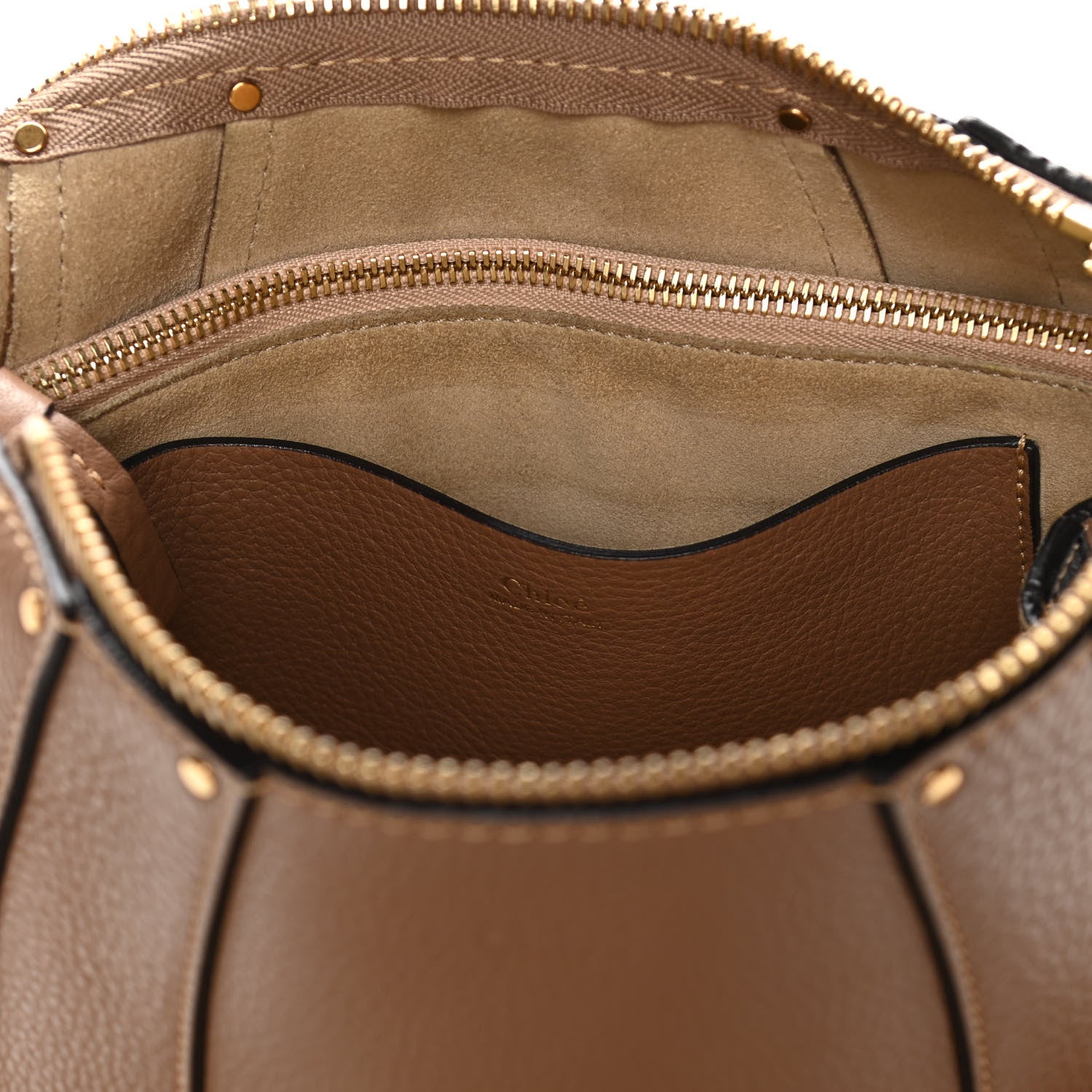 Chloe Grained Calfskin Small Hayley Hobo Nut 6 of 15