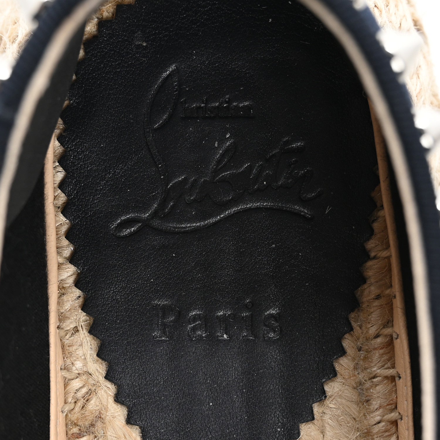 Christian Louboutin Canvas Espaboat Spikes Flat Espadrilles 37 Black 7 of 10