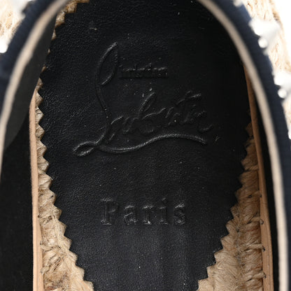 Christian Louboutin Canvas Espaboat Spikes Flat Espadrilles 37 Black 7 of 10