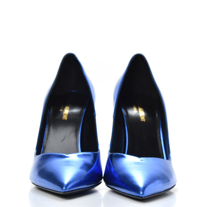 Saint Laurent Calfskin Kiki 100 Pumps 39 Bleu Roy 2 of 10