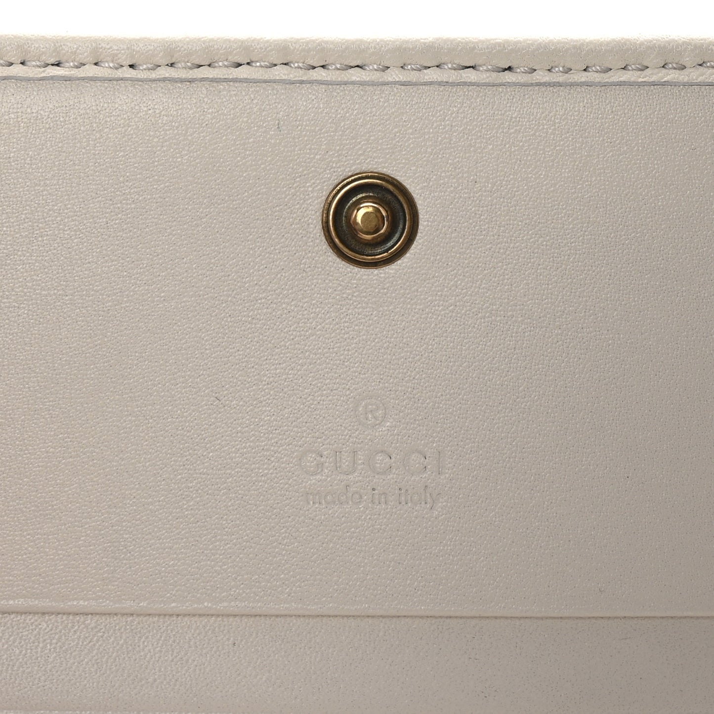 Calfskin Matelasse GG Marmont Card Case White