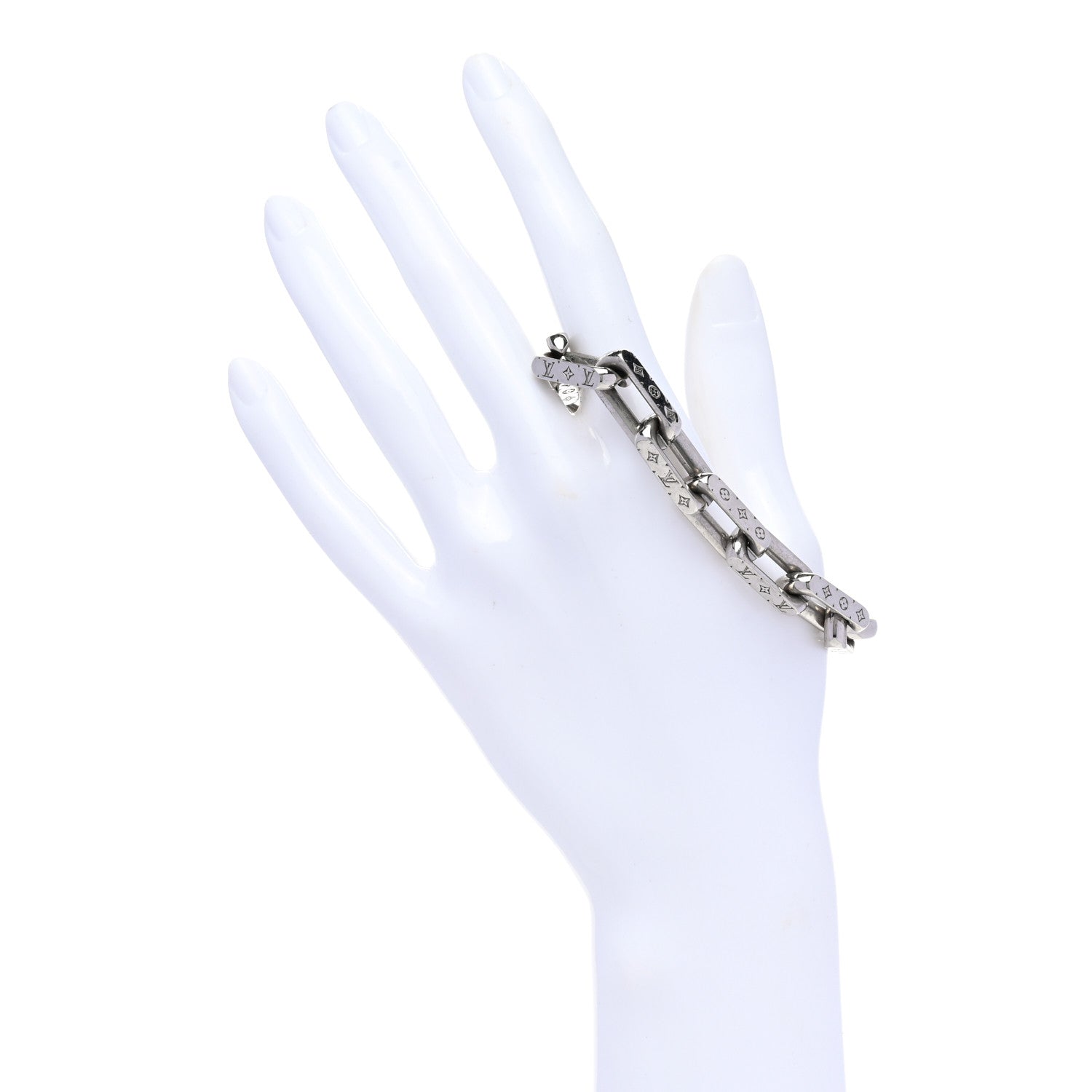 Louis Vuitton Monogram Chain Bracelet M Silver 2 of 6