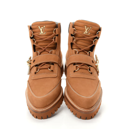Louis Vuitton Suede Calfskin Monogram Mens Creeper Ankle Boots 9.5 Beige 5 of 11