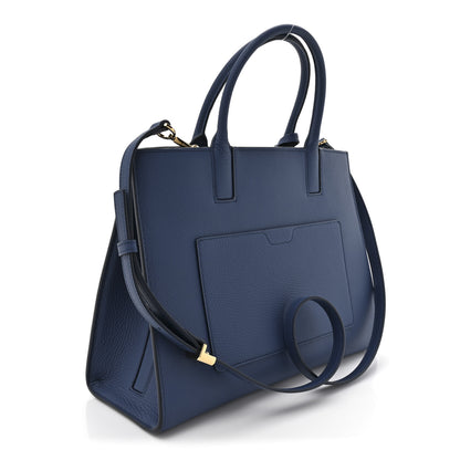 Burberry Grained Calfskin Small Frances Tote Navy 3 of 9