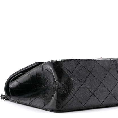 Chanel Metallic Aged Calfskin Quilted 2.55 Reissue 226 Flap So Black 9 of 10
