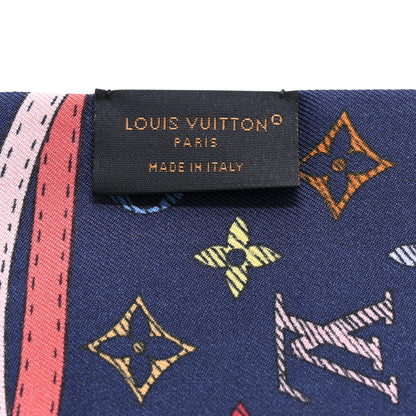 Louis Vuitton Silk Monogram Up And Away Bandeau Blue 3 of 3