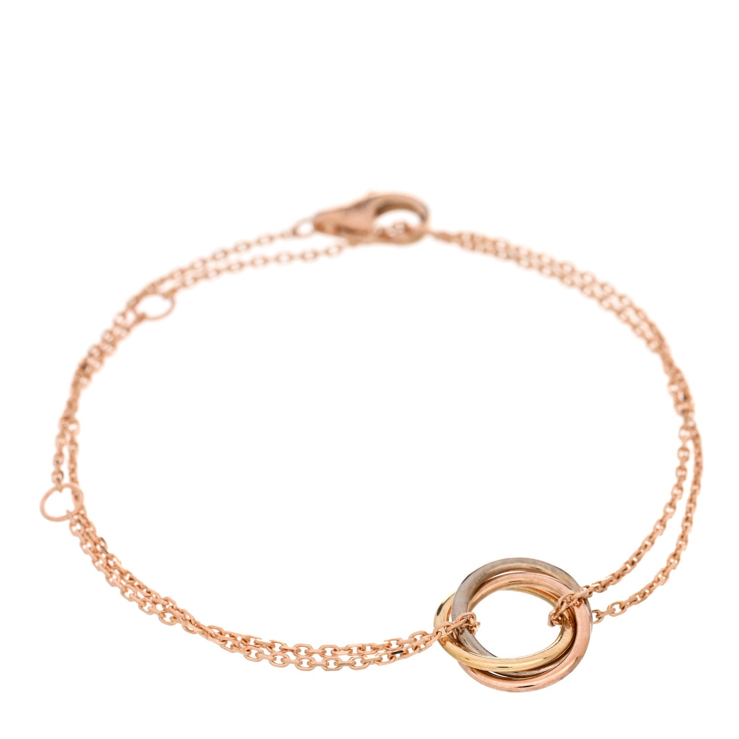Cartier 18K Pink Yellow White Gold Trinity Bracelet 1 of 3