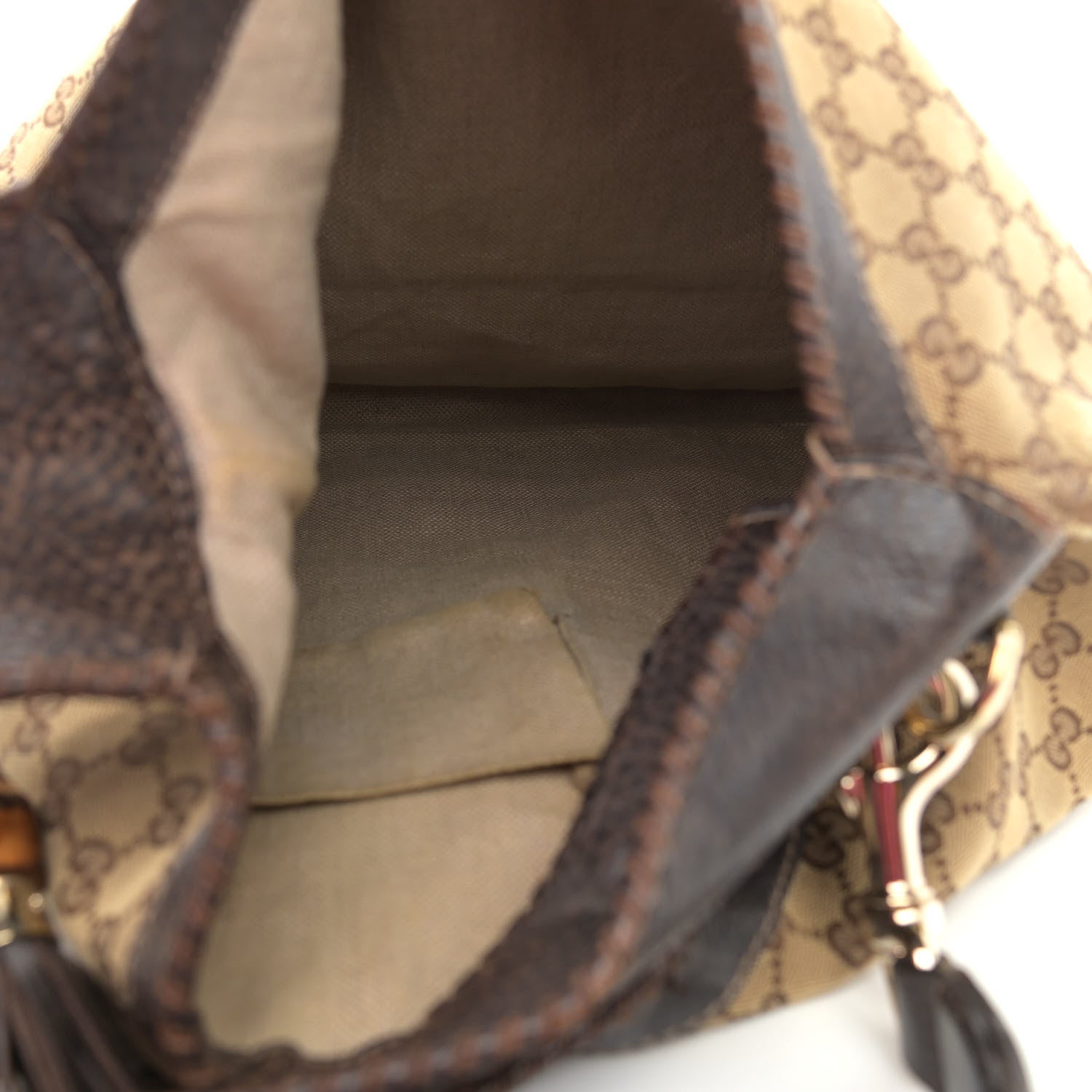 Gucci Monogram Large New Jackie Shoulder Bag Dark Brown 5 of 14