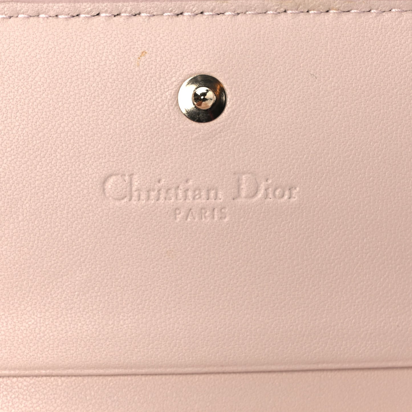 Lambskin Cannage Mini Lady Dior Wallet Aesthetic Beige