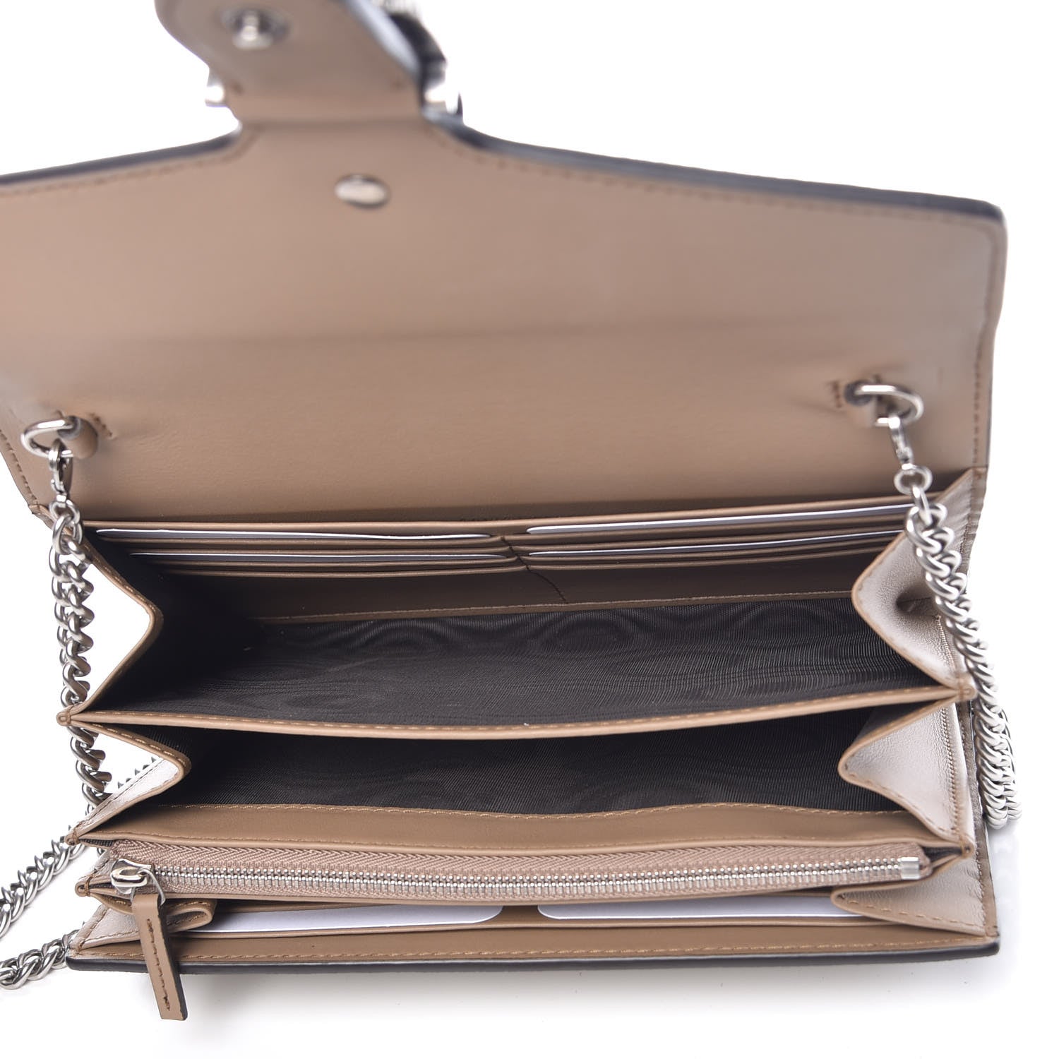 Gucci GG Supreme Monogram Mini Dionysus Chain Wallet Beige Taupe 5 of 10