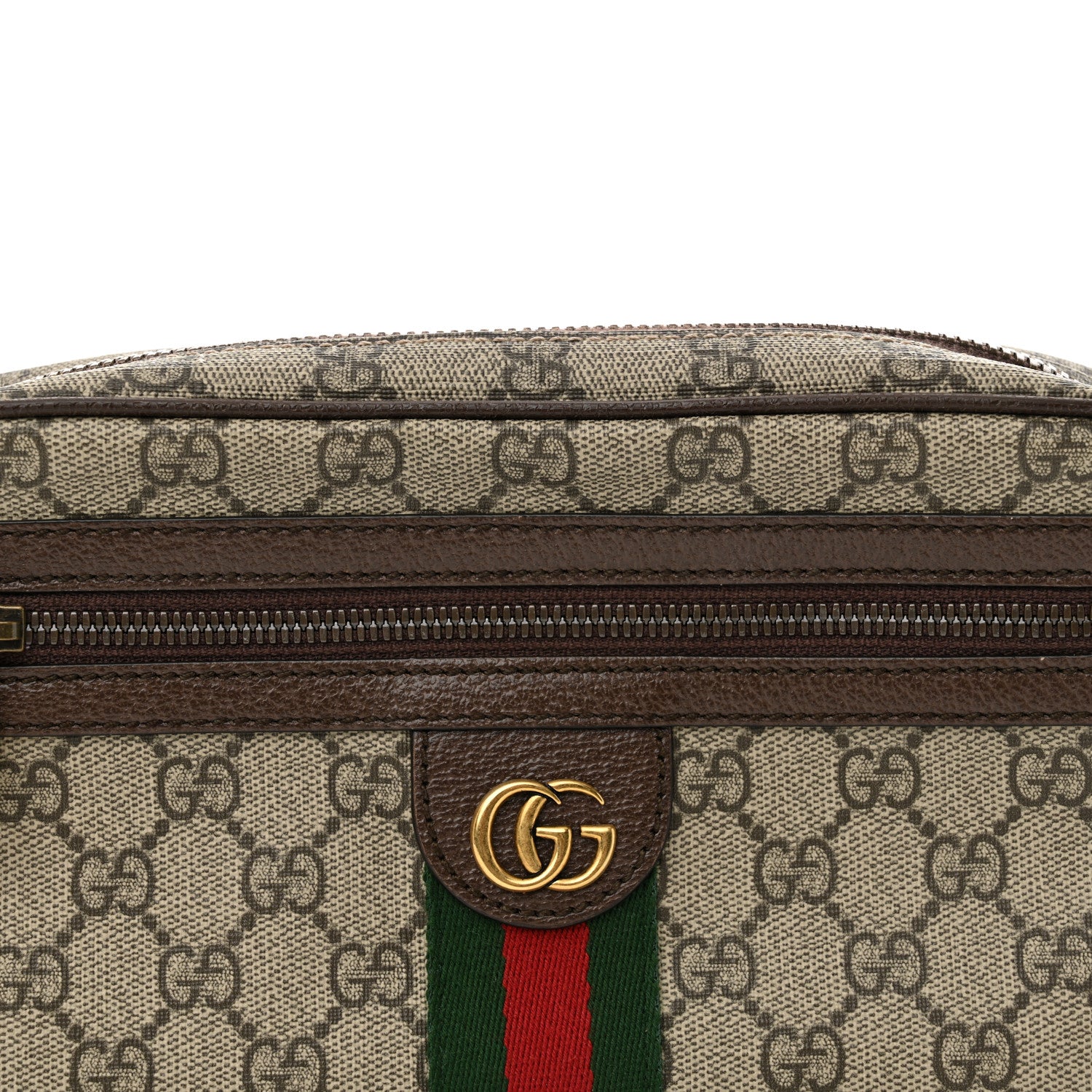 Gucci Soft GG Supreme Monogram Medium Ophidia Belt Bag Dark Brown 8 of 10