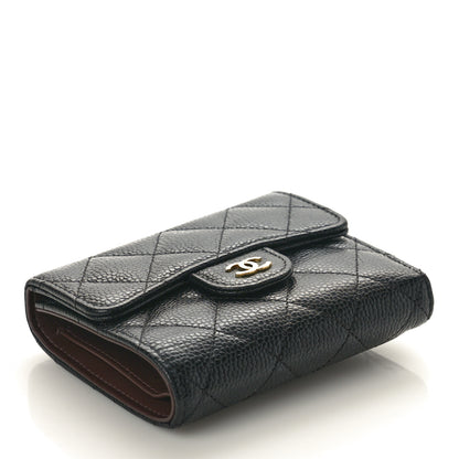 Chanel Caviar Quilted Compact Flap Wallet Black 4 of 9