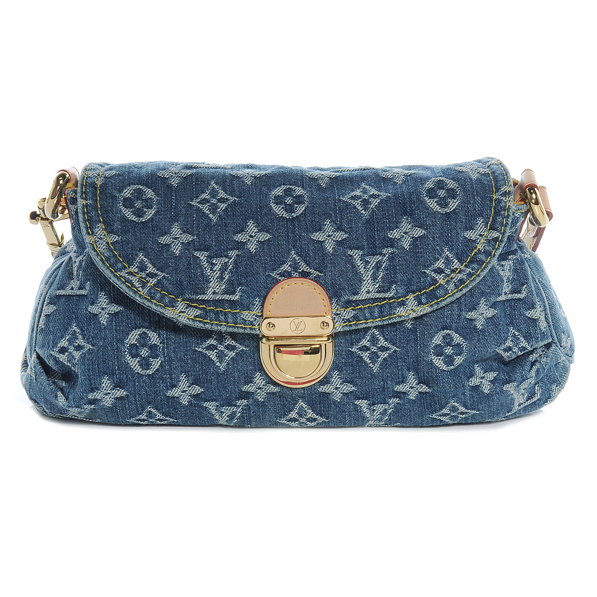 Louis Vuitton Monogram Denim Mini Pleaty Blue 1 of 8