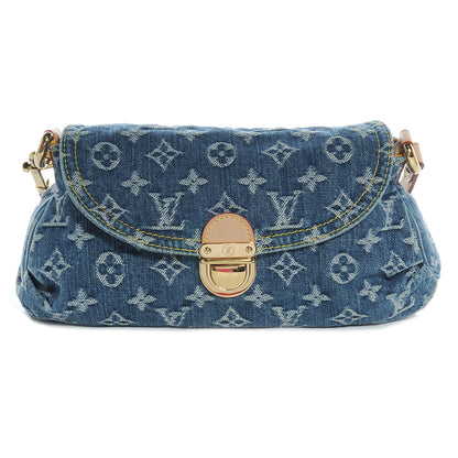 Louis Vuitton Monogram Denim Mini Pleaty Blue 1 of 8