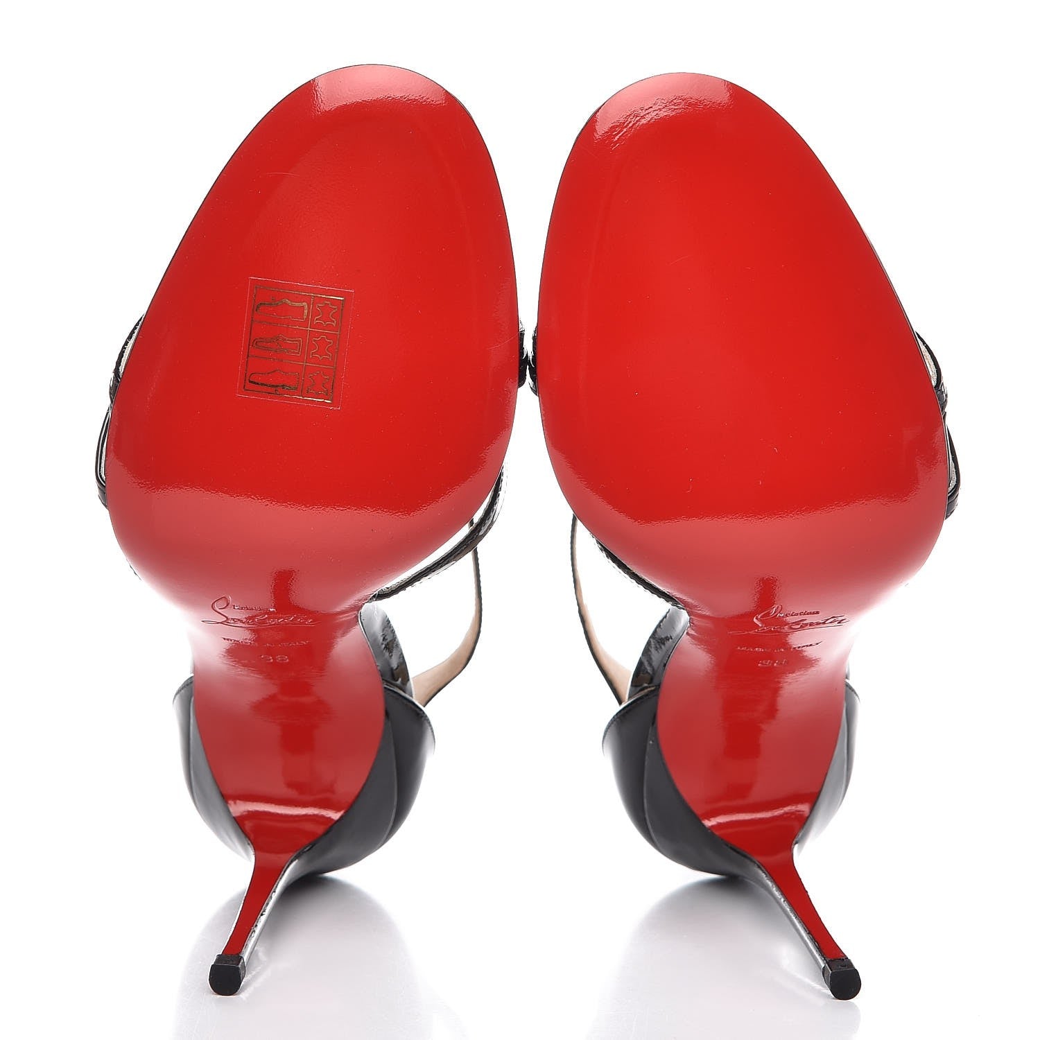 Christian Louboutin Patent Gwynitta 100 Sandals 38 Black 5 of 9