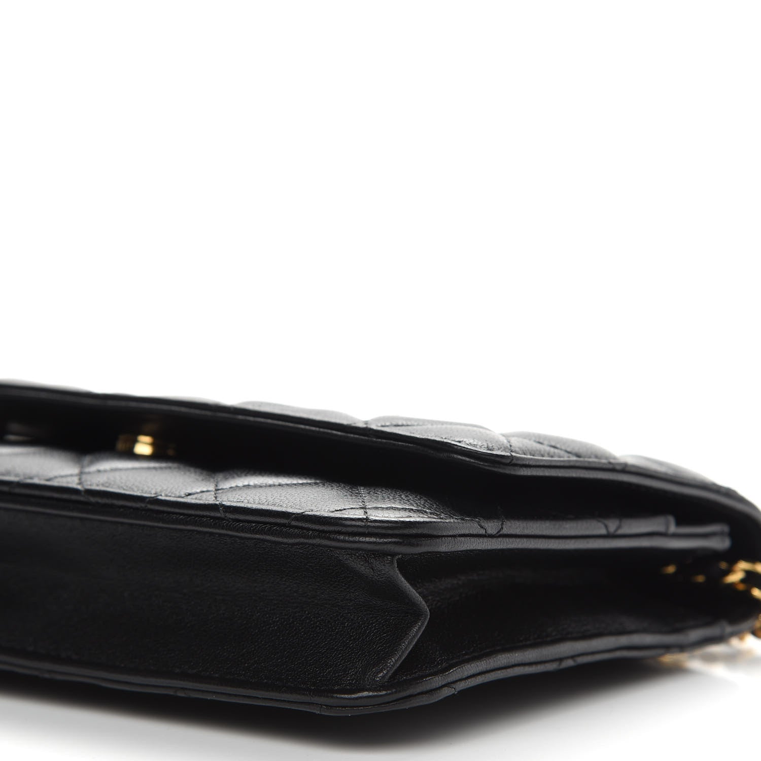 Chanel Lambskin Quilted Wallet On Chain WOC Black 10 of 10
