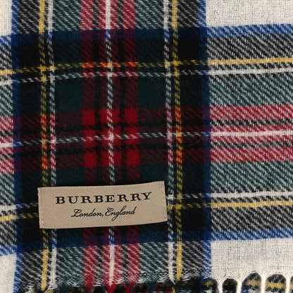 Burberry Wool Cashmere Tartan Oversized Filcoupe White Multicolor 3 of 5