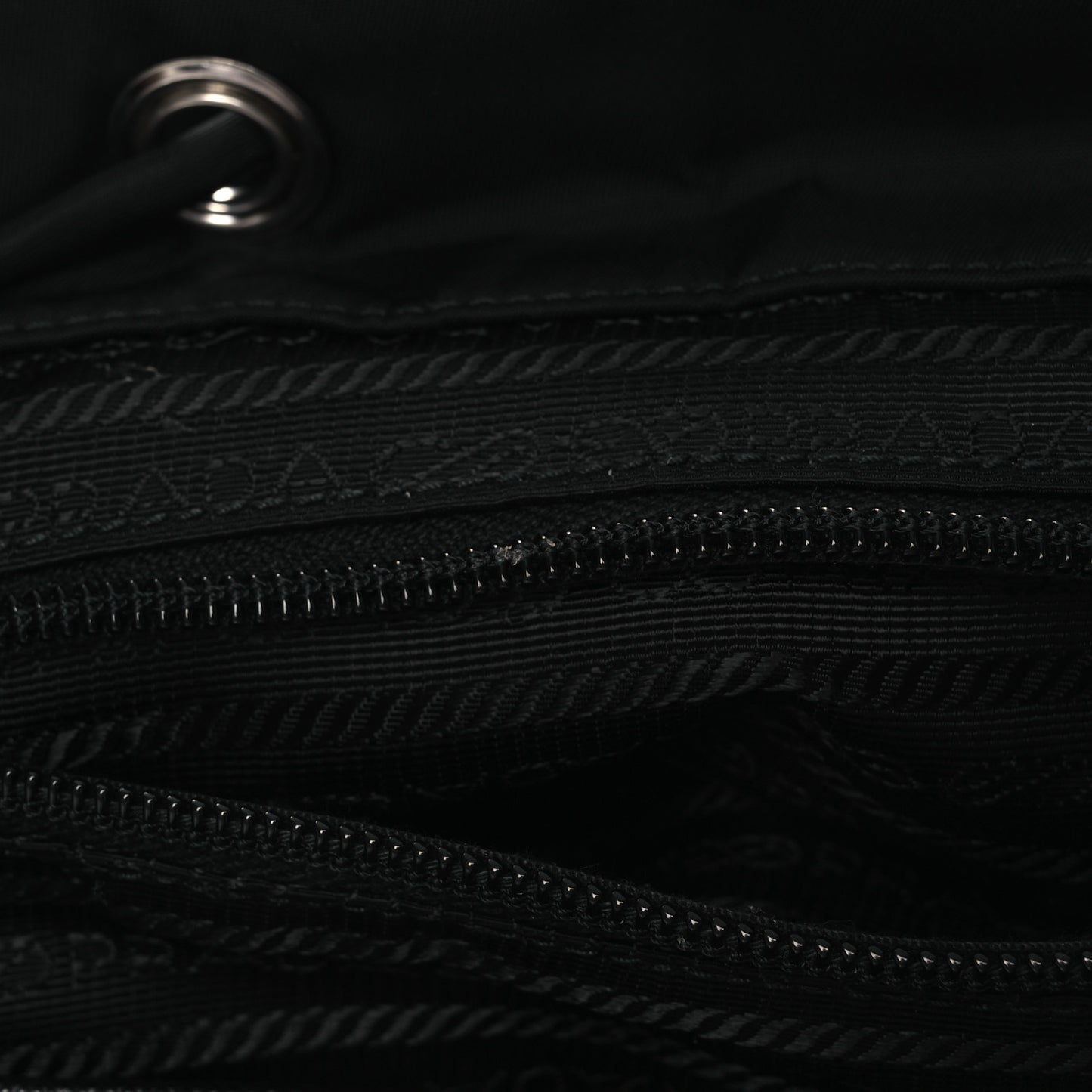 Tessuto Nylon Saffiano Medium Backpack Black