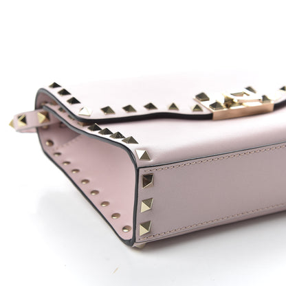 Valentino Garavani Vitello Medium Rockstud Flip Lock Crossbody Bag Poudre 6 of 9