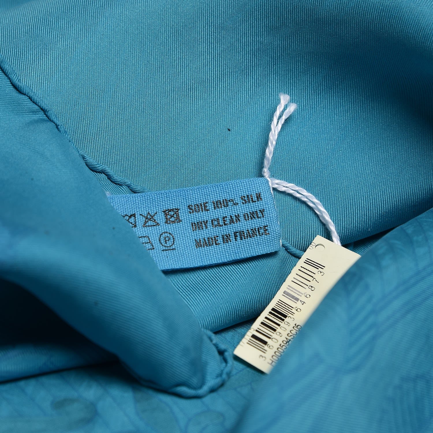 Hermes Silk Dip Dye Scarf 90 Turquoise 5 of 5