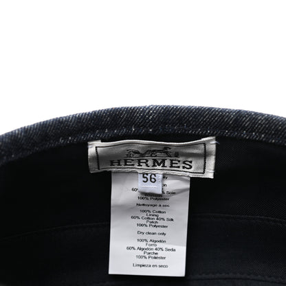 Hermes Denim Saint Honore Beret 56 Indigo 9 of 9
