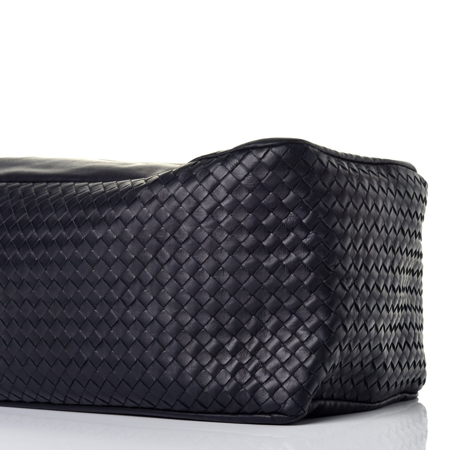 Nappa Intrecciato Large Knot Hobo Black