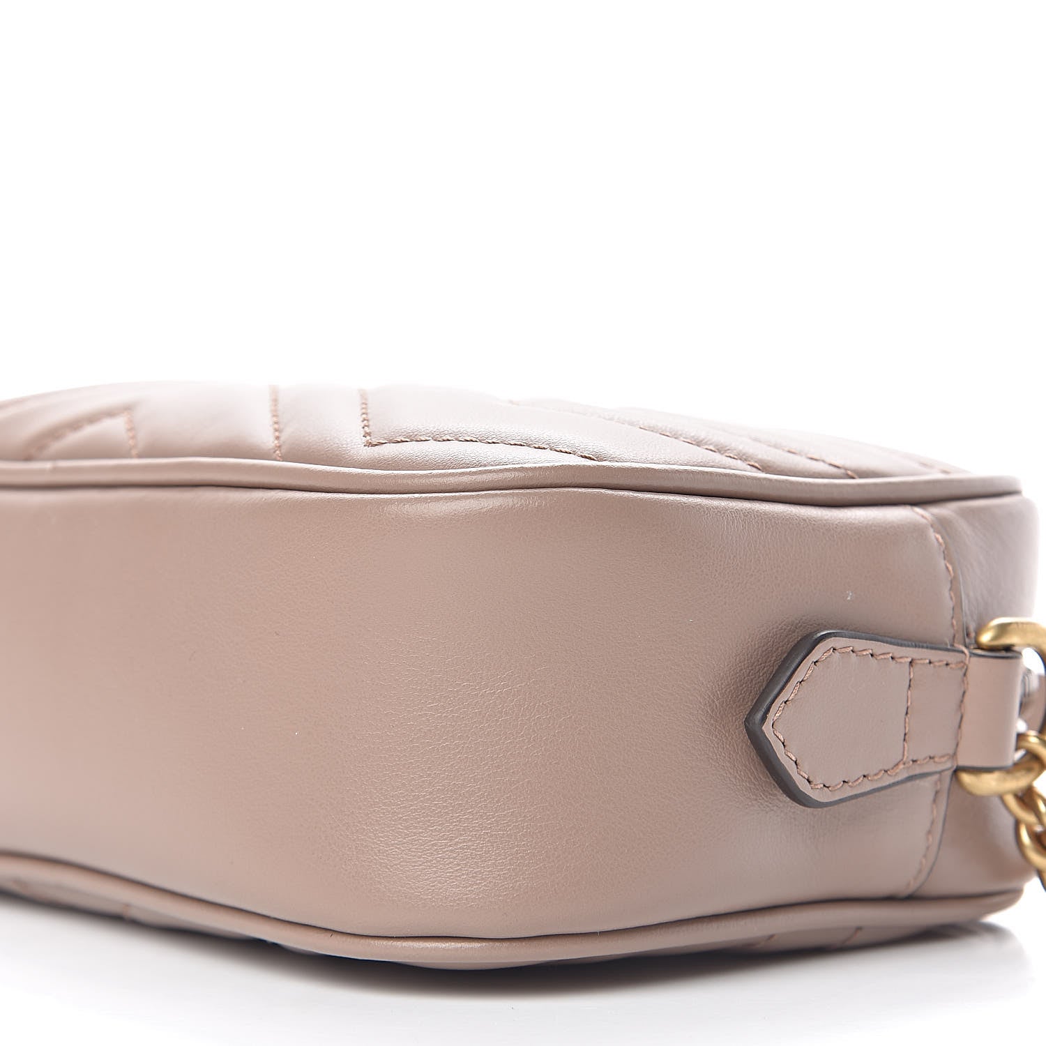 Gucci Calfskin Matelasse Mini GG Marmont Chain Shoulder Bag Porcelain Rose 9 of 10