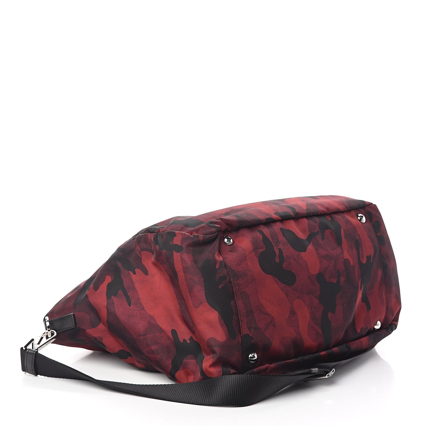 Tessuto Nylon Camouflage Shopping Tote Bordeaux