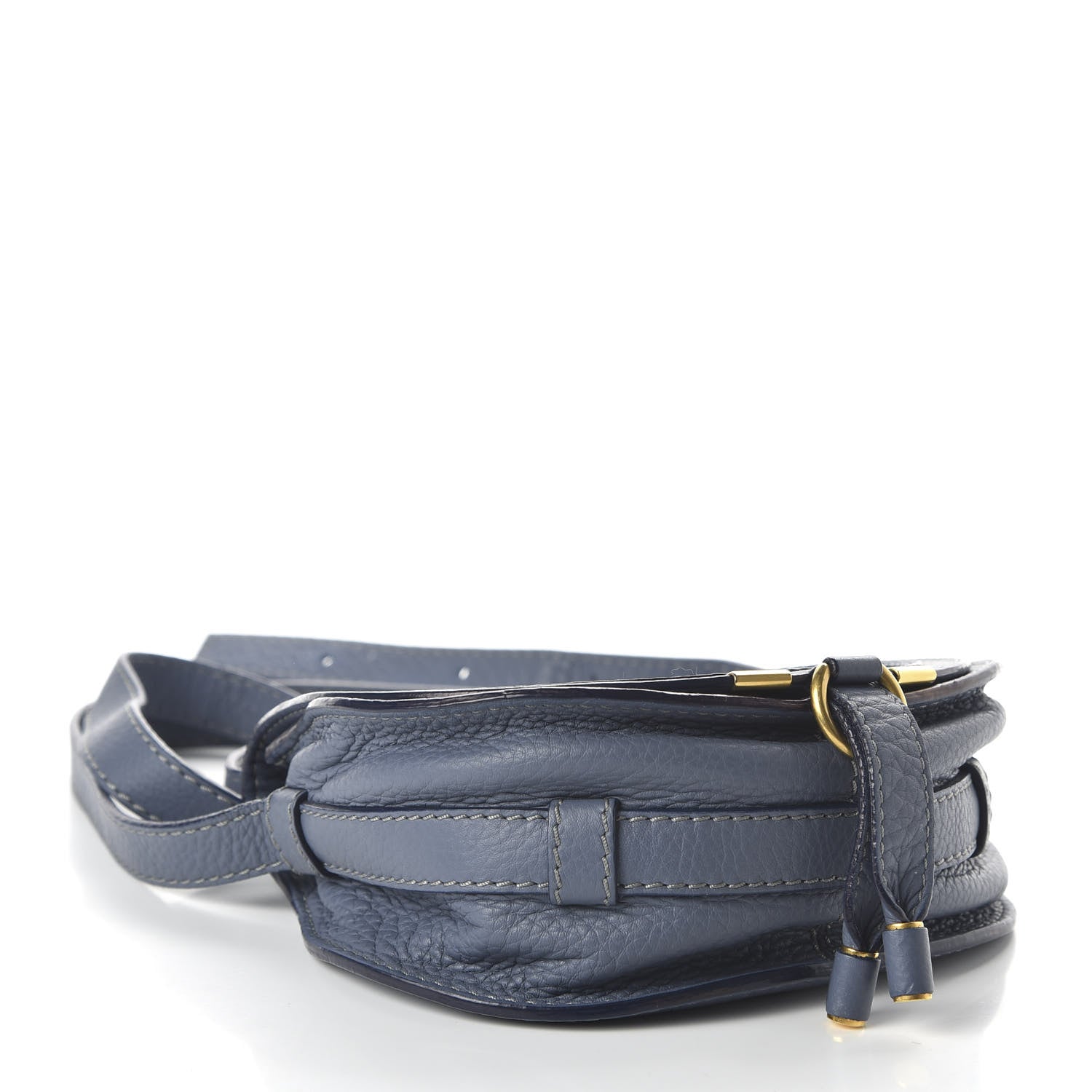 Chloe Calfskin Mini Marcie Round Crossbody Street Blue 4 of 11