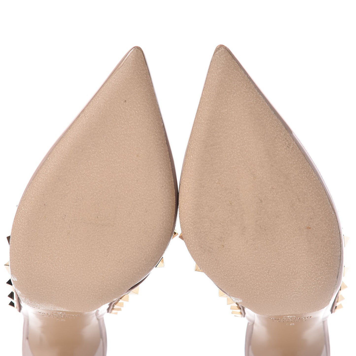 Patent Rockstud Ankle Strap Pumps 40 Poudre