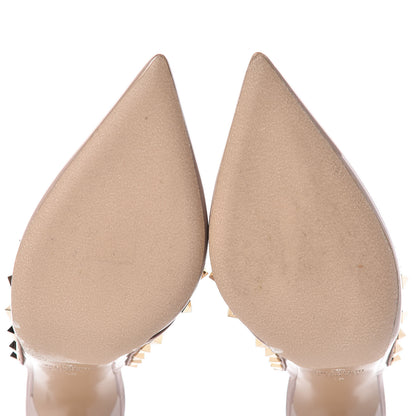 Valentino Garavani Patent Rockstud Ankle Strap Pumps 40 Poudre 12 of 13