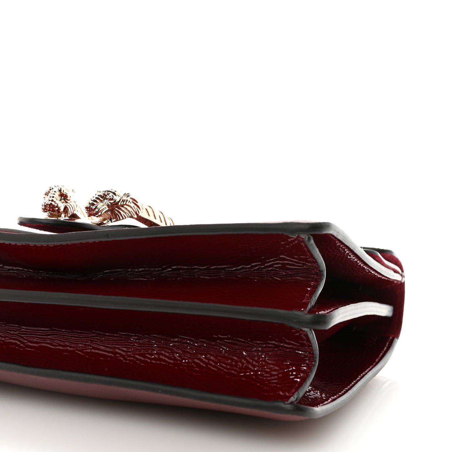Crinkled Patent Small Dionysus Shoulder Bag Rosso Ancora Red