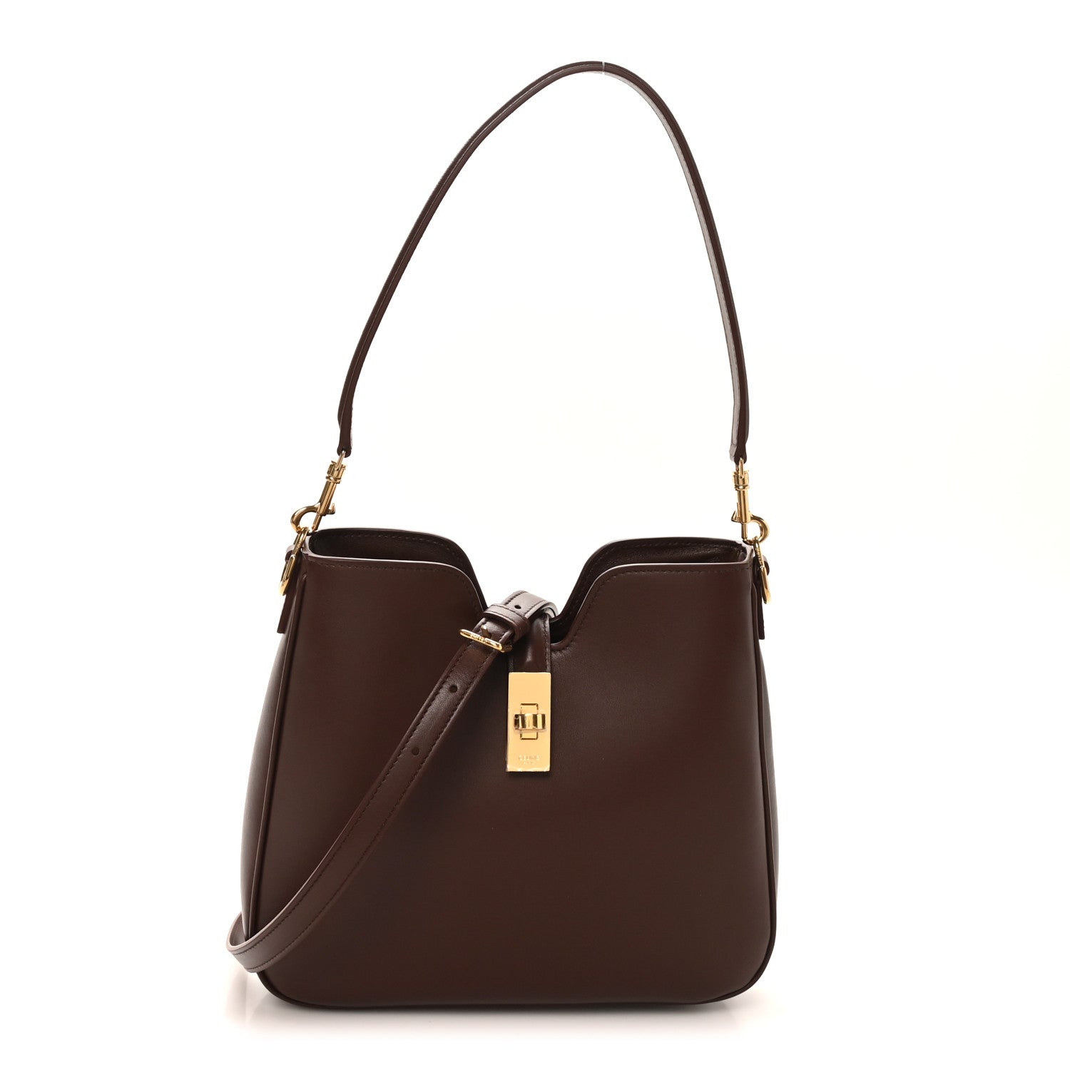 Celine Smooth Calfskin Small Camille 16 Soft Bag Chestnut 1 of 9