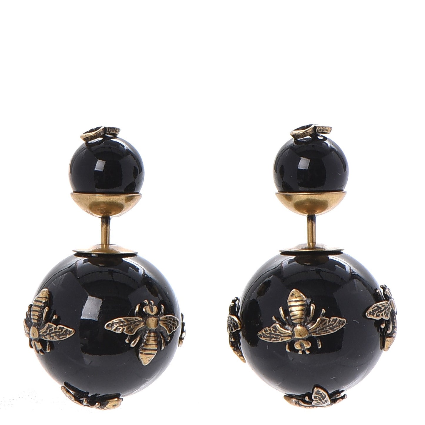 Mise En Dior Tribal Bee Earrings Black
