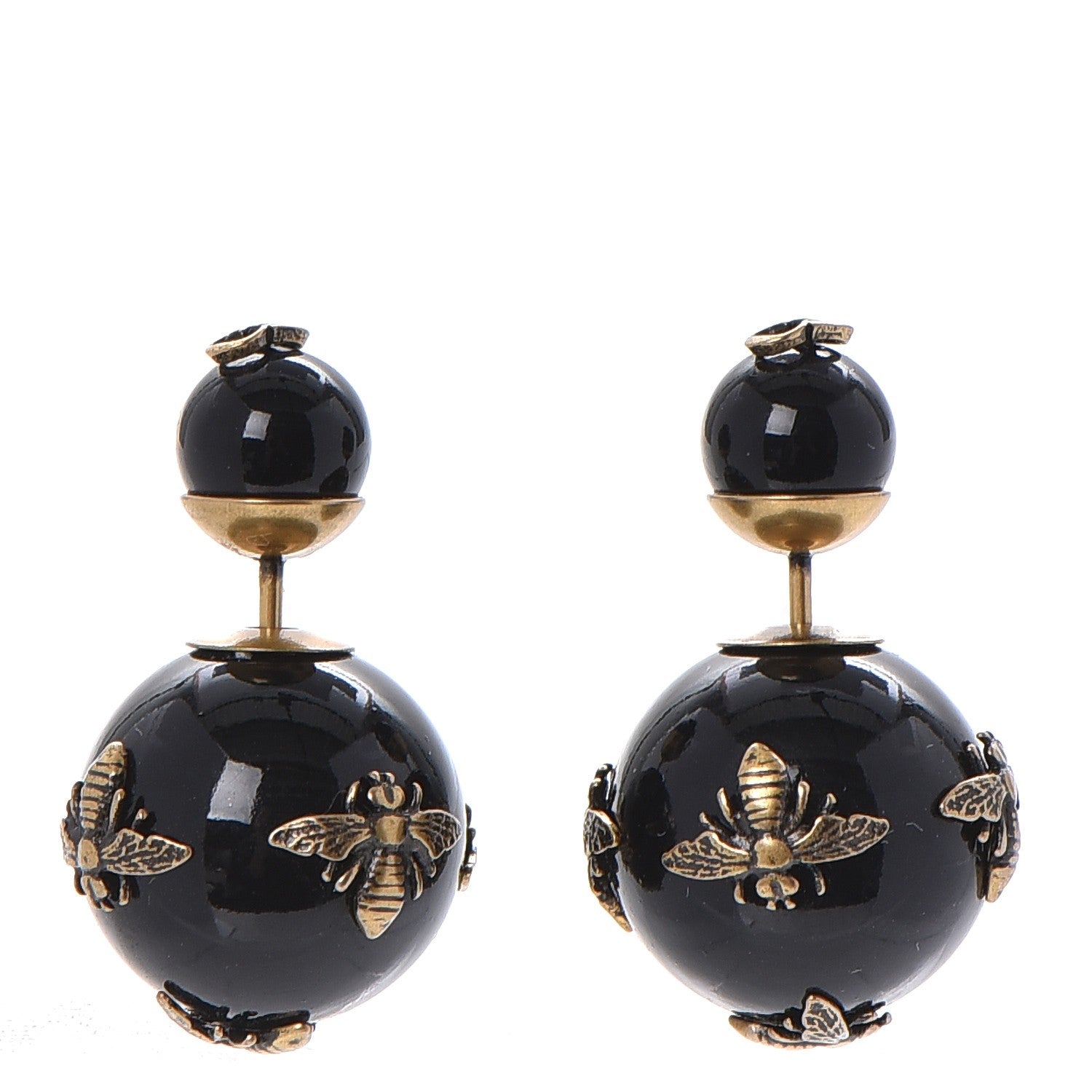Christian Dior Mise En Dior Tribal Bee Earrings Black 1 of 6