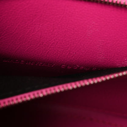 Balenciaga Shiny Box Calfskin Small Hourglass Top Handle Bag Acid Fuchsia 7 of 10