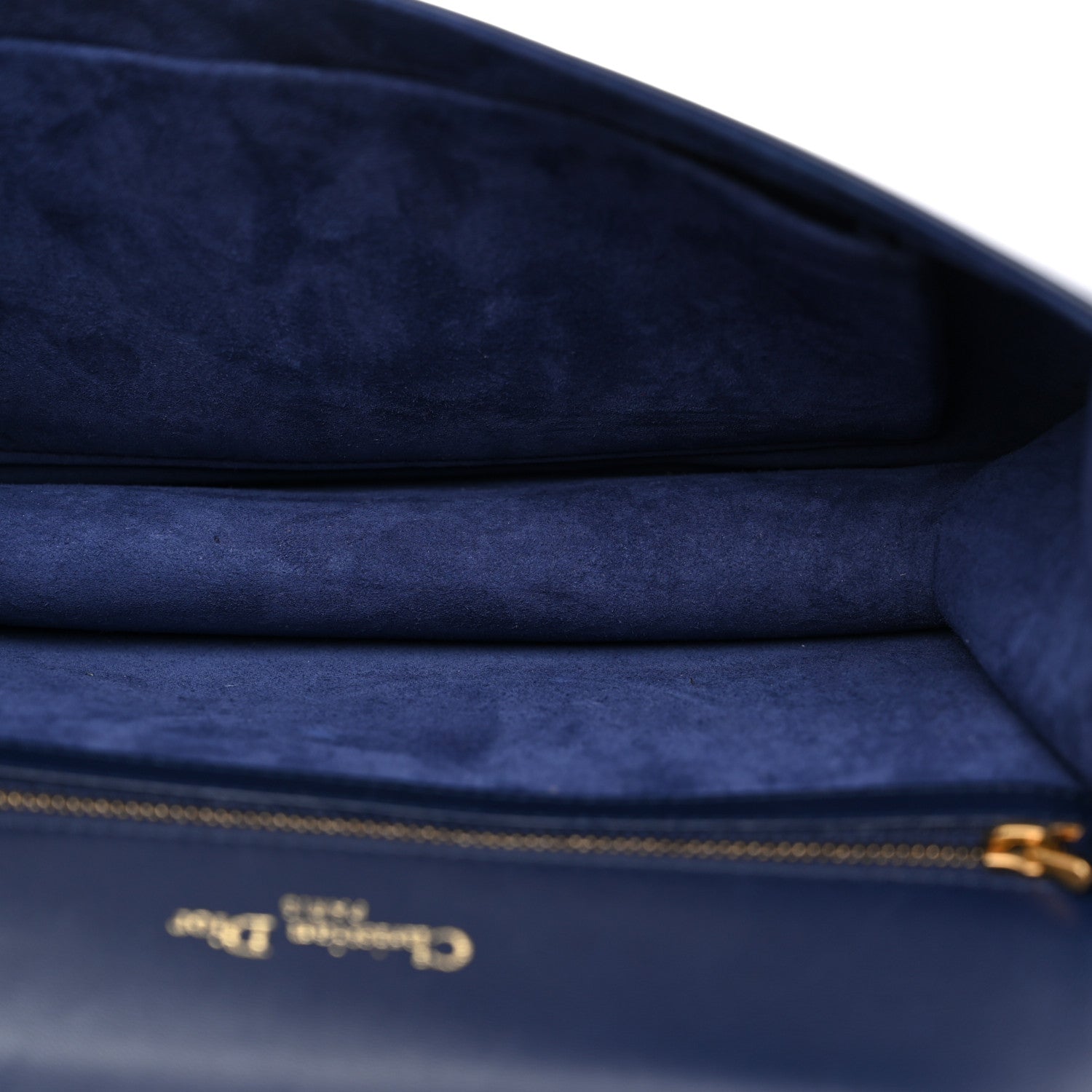 Christian Dior Lambskin Studded Medium Diorama Flap Bag Navy Blue 5 of 10