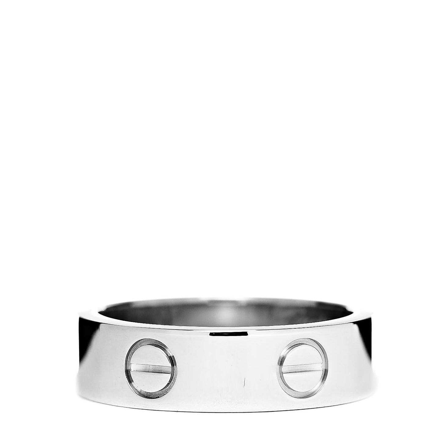 18K White Gold 5.5mm LOVE Ring 54 6.75