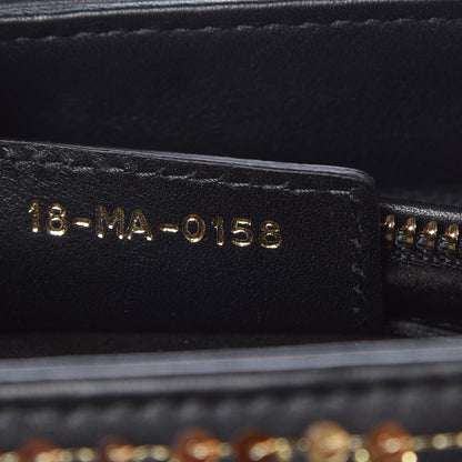Christian Dior Smooth Calfskin Embroidered Medium Lady Dior Black 7 of 7