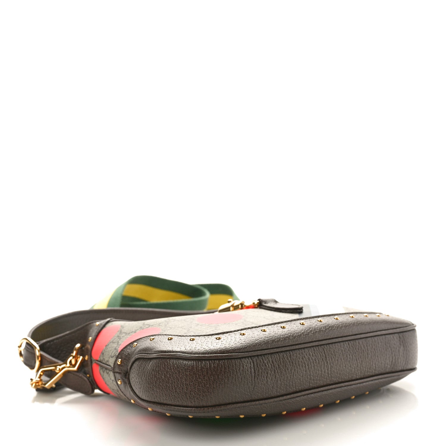 Gucci GG Supreme Monogram Web Geometric Small Jackie 1961 Beige Multicolor Brown Sugar 4 of 10
