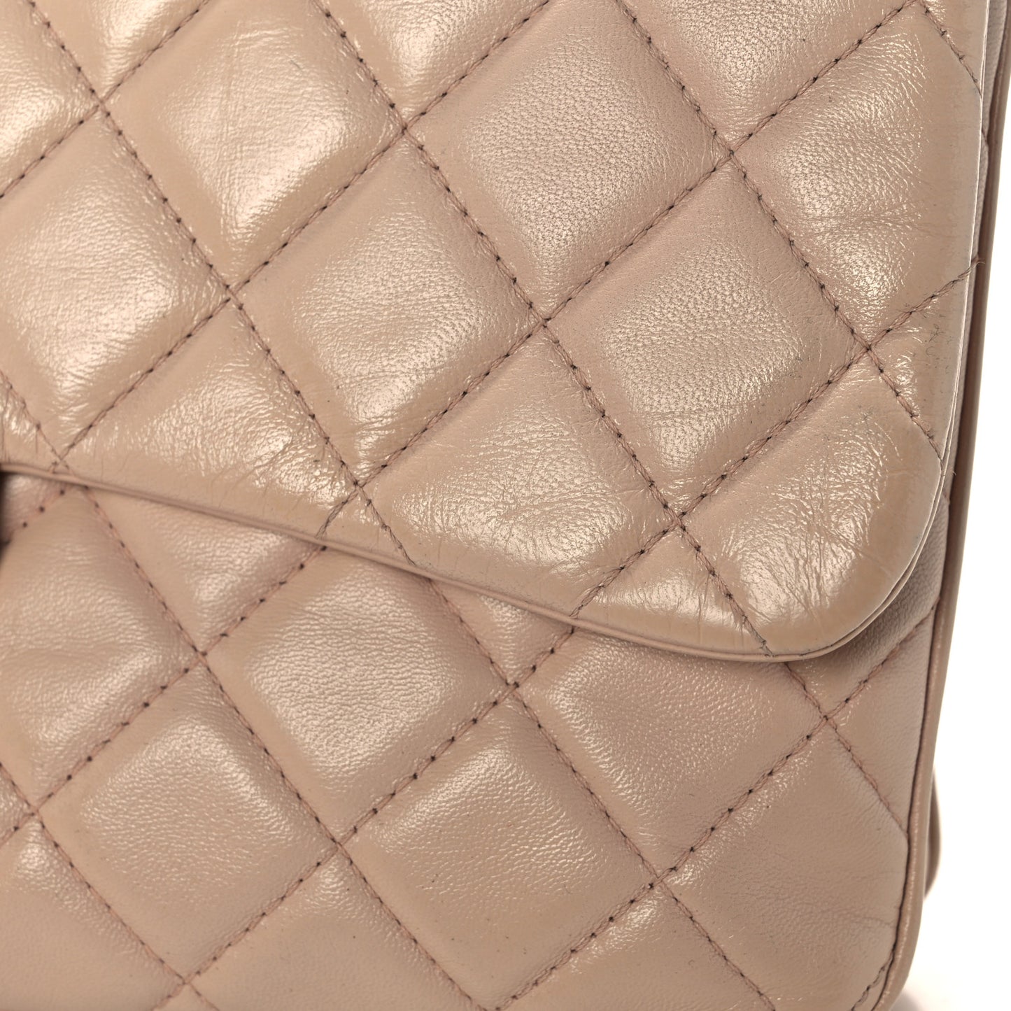 Lambskin Quilted 3 Jumbo Flap Light Pink