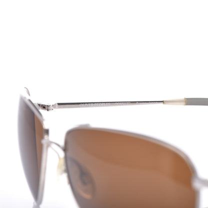 Oliver Peoples Polarized Commander Aviator Sunglasses Brown 6 of 7