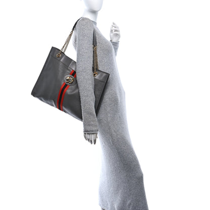 Gucci Calfskin Large Rajah Chain Tote Grey 2 of 11